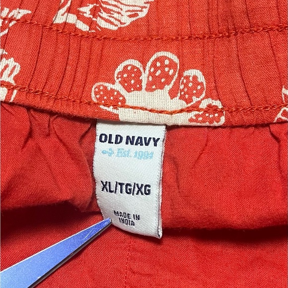 Plus size, orange, floral, old navy skirt. - Picture 4 of 4